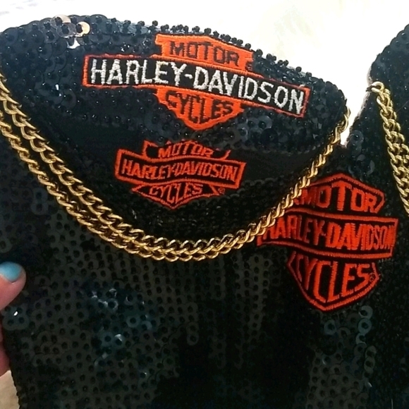 Black sequin chain corset - Picture 3 of 10